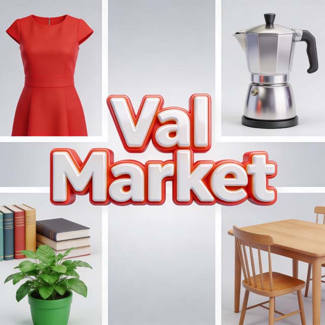 Val Market item collage